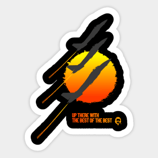 Top Gun sunset black Sticker